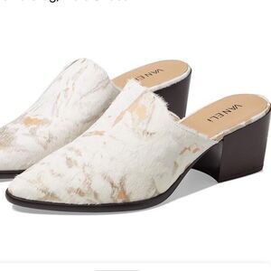 VANELi Ilium (Cream/Platino Glamour Haircalf) Women's Clog/Mule Shoes 9